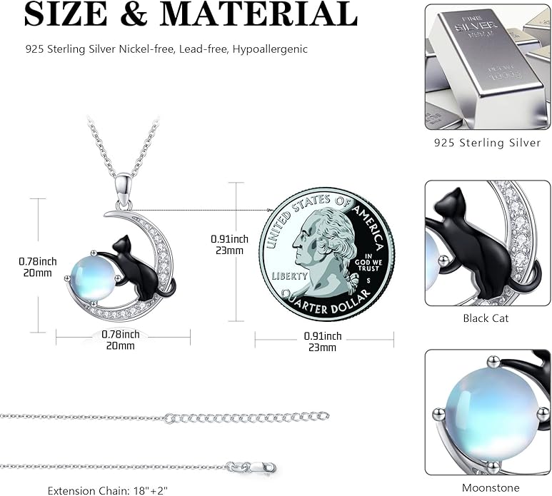 Animal Necklace 925 Sterling Silver Cat/Dog/Fox/Axolotl/Highland Cow Pendant Necklace Cute Animal Jewelry Graduation Gifts for Women