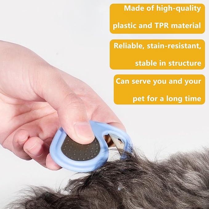 2 PCS Pet Grooming Tool Professional Dematting Comb Dog Detangler Brush Hair Grooming Tool Dog Undercoat Rake Grooming Rake for Grooming - Cuts Through Matts & Tangles with Ease(Blue、Green）