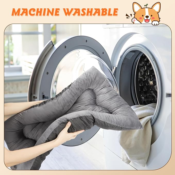 Nobleza Warm Dog Sleep Bed Mat for Cold, Winter Self-Heating Beds Pet Cat Crate Pad Fluffy Comfy Kennel Anti-Slip for Small Medium Dog Kitten, Lightweight Sleeping Dog Travel Mat for Outdoor Indoor