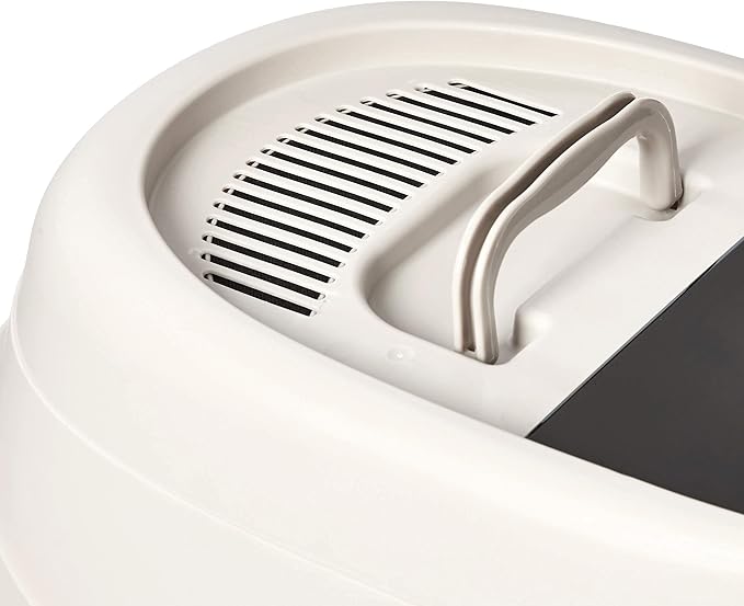 Amazon Basics No-Mess Enclosed Hooded Cat Litter Box, Standard, Multicolor, 21 in x 16 in x 15 in