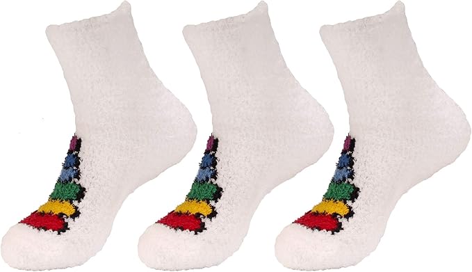 BambooMN Women's Super Soft Warm Microfiber Fuzzy Cozy Unicorn Series Crew Socks