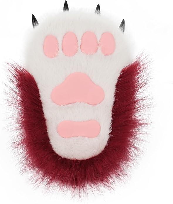 Animal Fuzzy Slippers Bear Cat Wolf Dog Fox Fursuit Feet Paw Claw Shoes Furry Boots Costume Accessories for Adult Kids