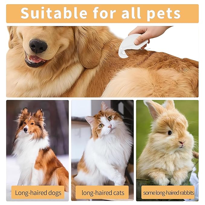 5pcs Pet Knot Opener Knotting Comb Removal Dematting Hair Flea Brush Shedding Tool Matted Fur Tick De Remover Matting Grooming Supplies for Indoor Medium Long Haired Cats Dogs Tangled