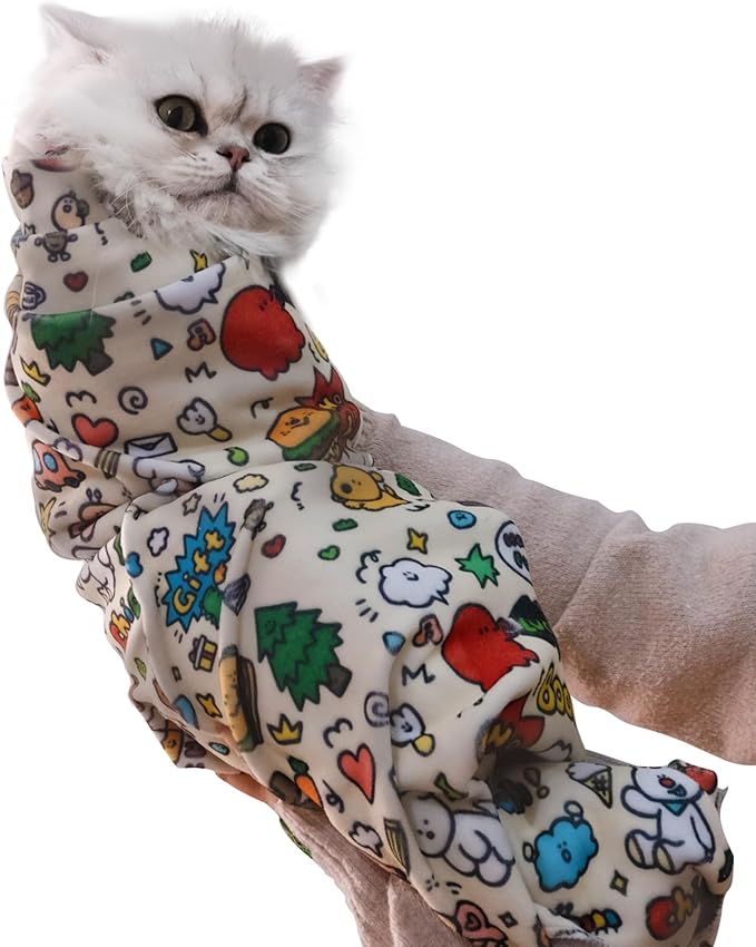 35.5" Cat Grooming Wrap Cat Wrap for Cutting Nails Cat Restraint for Nail Clipping Cat Swaddle Wrap Cat Burrito Wrap XL(Within 22lbs) Anti-Scratch Anti-Escape Multifunctional Pet Tool