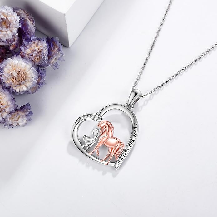 Animal and Human Necklace Sterling Silver 925 Cute Animal Necklaces Jewelry Gift For Women