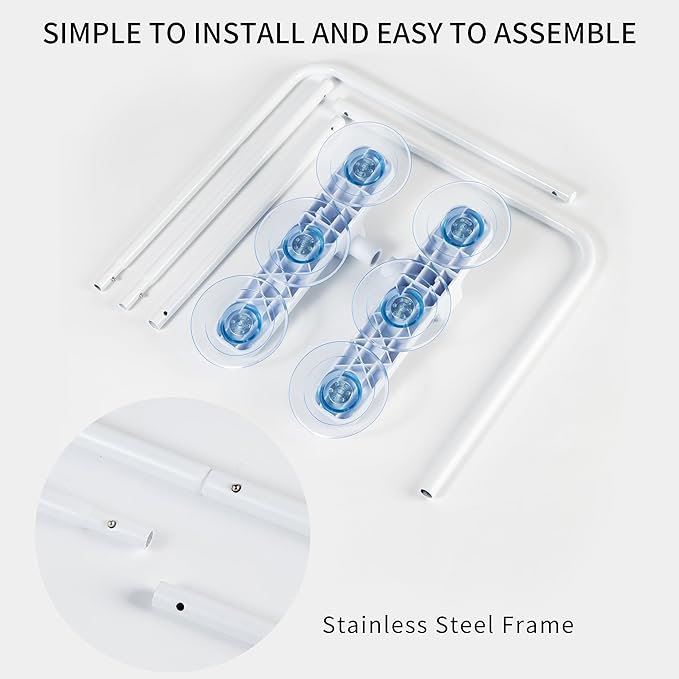 Cat Window Perch, 6 Suction Cups 20‘’ Cat Window Hammock for Large Cats, Foldable Cat Bed Seat Cat Window Shelf for Cats Inside, Holds Well for Heavier Cats Easy to Adjust