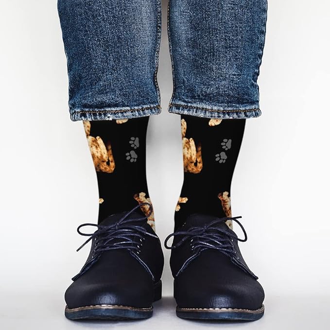 AOYEGO Volleyball Funny Socks Water Polo Balls Iridescent Novelty Casual Crew Socks Contrast Color Design for Women Men Gift