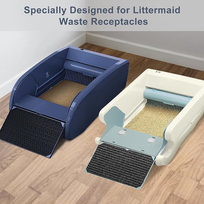 80PCS Cat Litter Liners Bags Compatible with LitterMaid/Nature's Miracle Waste Receptacles - Disposable Refill Bags with Handles