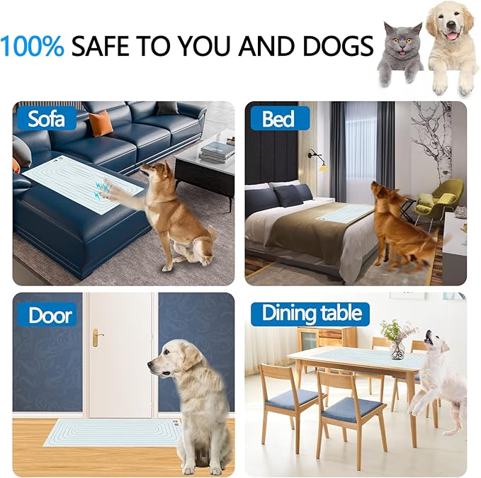 pet Training mat, Scan pet Indoor Electric Shock mat, LED Screen Cats and Dogs Electric Shock mat, Electric Drive Training mat to Keep Pets Away from The Sofa, 3 Modes (20"x48") (20x48) (20X48)