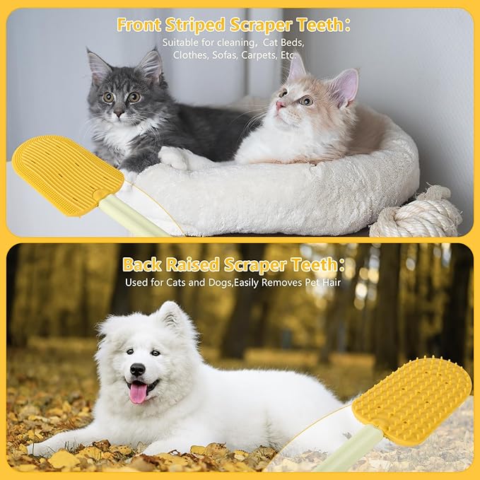 3PCS Cat Tongue Comb, 2024 New Cat Grooming Brush, Cats Shedding Brush for Long Haired Cats, Cute Cartoon Ice Cream Cat Fur Remover Comb for Cats Grooming Easily Removes Fur Reducing Hairballs