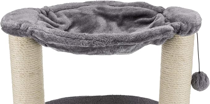 TRIXIE Baza Grande 24-in Cat Tree, Two Sisal Scratching Posts, Cat Condo and Hammock, Dangling Cat Toy