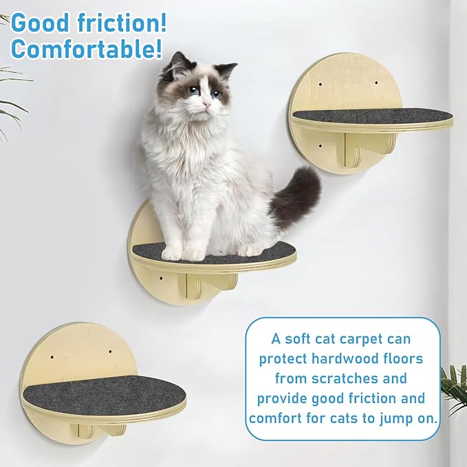 Trimmable Cat Scratching Post Carpet Covered 78.7”x15.8” Self-Adhesive Cat Tree Shelves Replacement Parts Mat Cat Scratcher for Cat Tree Shelves Steps Couch Furniture DIY Protector(Dark Gary)