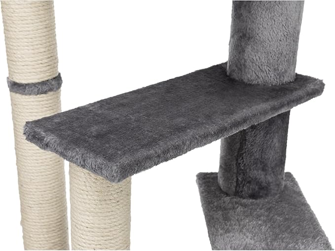 TRIXIE Baza Senior Cat Tree with Hammock and Steps | Scratching Posts | Cat Playground | Gray Medium