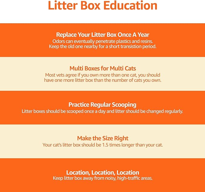 Amazon Basics No-Mess Enclosed Hooded Cat Litter Box, Standard, Multicolor, 21 in x 16 in x 15 in