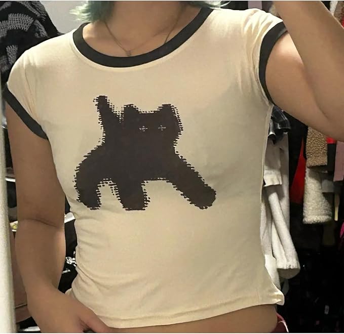 Baby Tees Women Graphic Tops Y2K Grunge Clothes