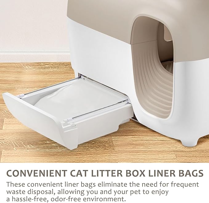 100 Pcs Cat Litter Liner Bags for PetSnowy Snow+ Cat Litter Box, Self-Sealing Waste Drawer Bags for Automatic Cat Litter Box