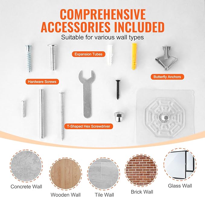 VEVOR Wall Mounted Cat Shelves, Cat Wall Shelves and Perches with Jumping Boards, Nest, Barrier Board & Cat Tree, Cat Floating Furniture up to 40 lbs for Sleeping, Playing, Climbing, Set of 5