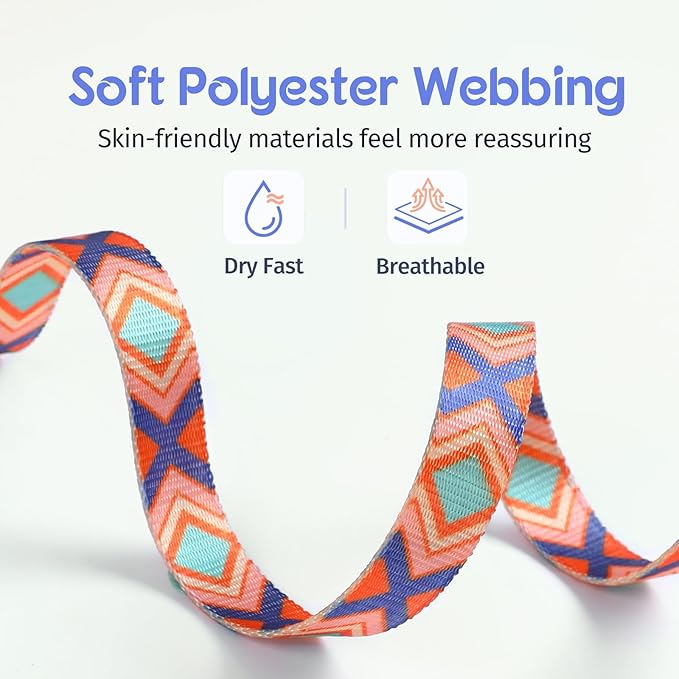 Dooradar Cat Harness and Leash, Escape Proof Adjustable Kitten Vest, Lightweight Soft Pet Straps, Easy Wearing for Small Medium Kitty Safe Walking Travel Control, Orange & Blue, M