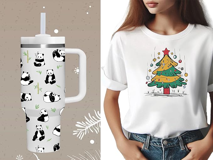 40 OZ Panda Tumbler with Handle.Panda Lover Gifts.Unique Birthday Christmas Gifts for Panda Lover.Personalized 40 OZ Panda Tumbler Gifts for Women Men.