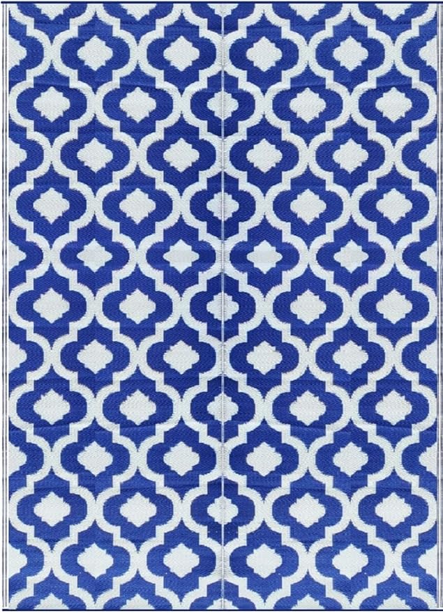 BalajeesUSA Outdoor Rug - 5x7 feet, Multi Color, Reversible, Portable, for Camping picnic, Waterproof, Plastic straw patio rugs, RV camper mat 477