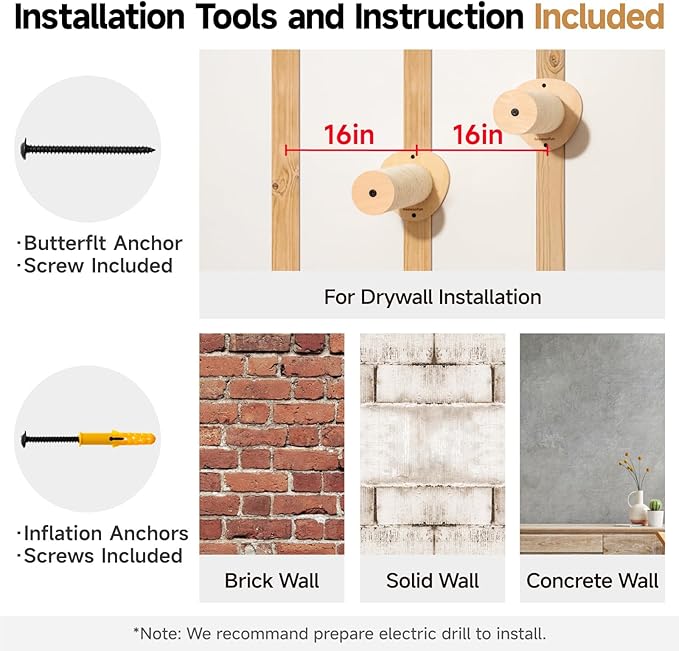 MEWOOFUN 2-Pack Cat Wall Steps, 12.8'' Cat Climbing Shelves for Wall Mounted, Cat Wall Furniture Ladder with Sisal Rope Scratches, Stable Wooden Cat Stairs and Perches for Most Kittens & Adult Cats