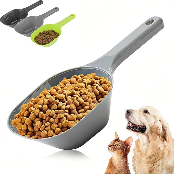 ANVS 3 Pack Dog Food Scoop Set, 1 Cup Dog Food Scoop Multi Purpose Plastic Pet Food Scoop Measure Cups for Dog,Puppy and Cat