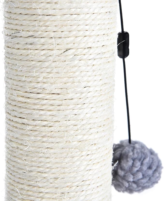 Cat Craft Scratching Post, Cat Scratch Post 20" Kitten Scratcher Sisal Scratch Posts with Hanging Balls, Grey