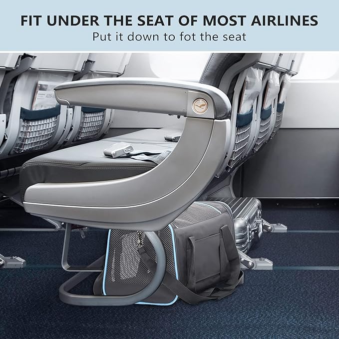 A4Pet Airline Approved Cat Carrier Dog Carriers,Removable Soft-Sided Portable Pet Travel Washable Carrier for Kittens,Puppies,Rabbit,Hamsters