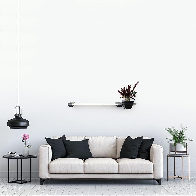 Catastrophic Creations Cat Planter Lounge Cat Hammock — 33-Inch Black/Natural Canvas— Cat Wall Shelf— Cat Wall Furniture — Cat Climbing Shelves — Cat Floating Shelves — Cat Wall Hammock