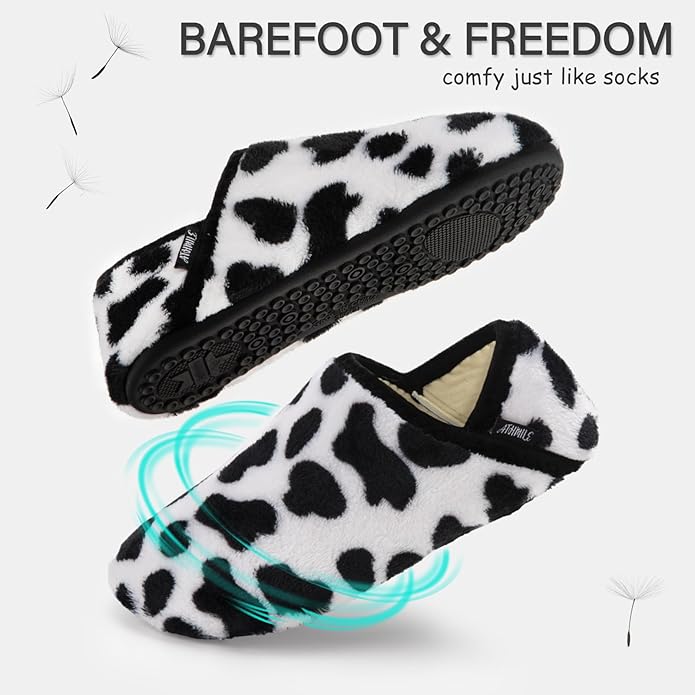 ATHMILE House Slippers for Women Men Indoor Barefoot Slippers Socks Furry Slip on House Shoes Cozy Comfy Slippers for Home Bedroom Travel Yoga