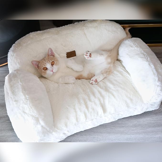 Asou Cat Couch Bed Kitty Couch Bed Cat Sofa for Small Cats Anti-Slip Kitty Couch Bed Cat Bed Pet Couch Bed