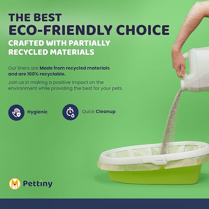 20 XL Cat Litter Box Liners with Drawstrings - Scratch Resistant Cat Litter Bags for an Extra Large Litter Pan