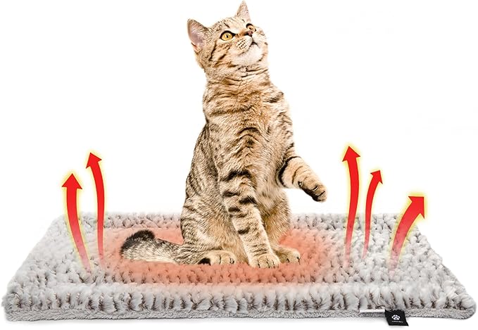 Self Heating Cat Pad Self Warming Cat Bed 22" x 17" Thermal Cat Mat Extra Warm Pet Mat for Outdoor and Indoor Large Kittens Small Puppy Pets