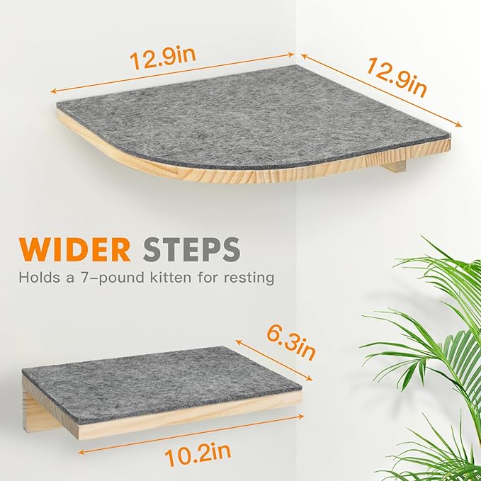 Mora Pets Cat Wall Shelves Cat Hammock with 3 Steps