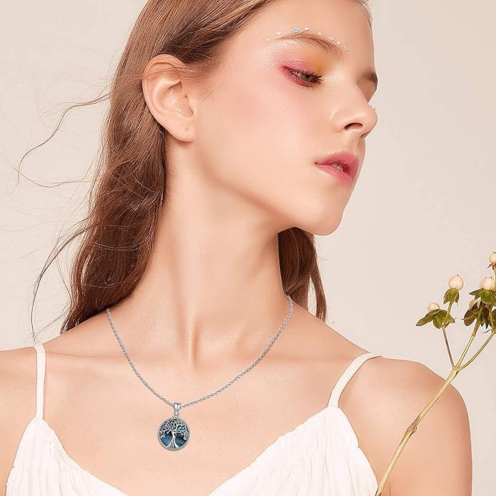 Aniu Cremation Jewelry for Ashes S925 Sterling Silver Urn Necklace Memorial Necklace for Human Ashes of Loved Ones Keepsake Pendant for Men Women