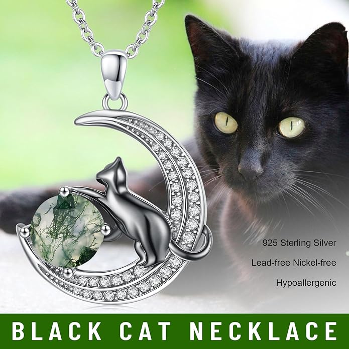 Animal Necklace 925 Sterling Silver Cat/Dog/Fox/Axolotl/Highland Cow Pendant Necklace Cute Animal Jewelry Graduation Gifts for Women