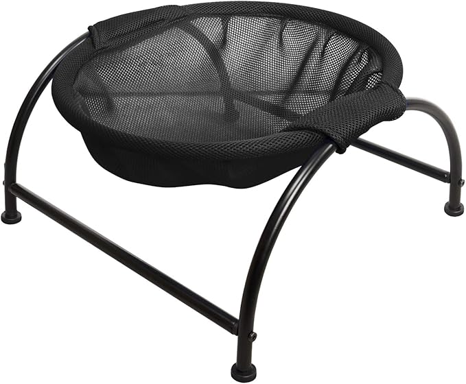 MW Cat Bed Dog/Pet Hammock Bed Free-Standing Cat Sleeping Cat Supplies Pet Supplies Wash Stable & Breathable Indoors Outdoors (Black)