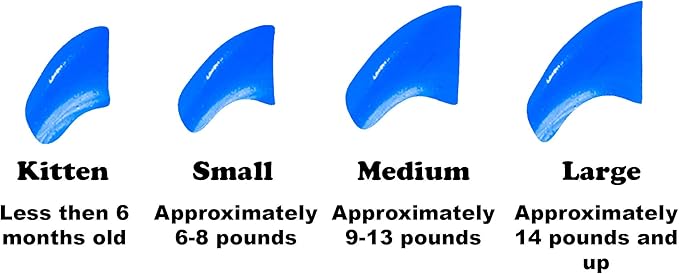 40 Pack Soft Nail Caps for Cat Claws Blue Small