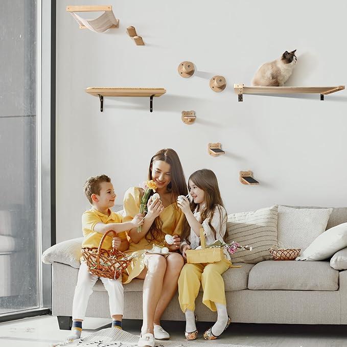 Cat Wall Shelves, Cat Wall Furniture for DIY Cat Wall Hammock, Cat Shelves for Medium and Large Kitten, Wall Mounted Cat Furniture for Most Cats and Kity