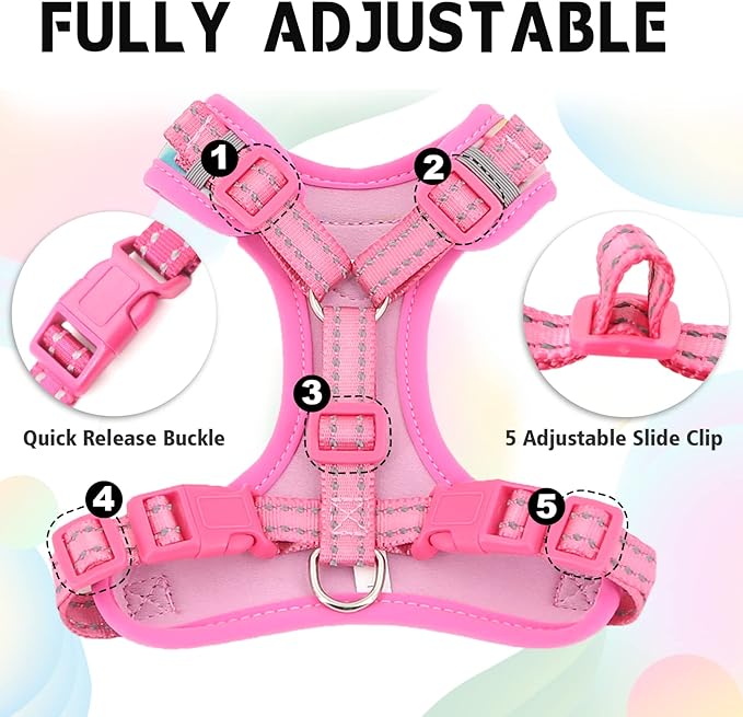 Supet Cat Harness and Leash Set Stylish Escape Proof Cat Vest Harness Adjustable Breathable Pet Harness with Reflective Trim Step-in Cat Leash and Harness for Cats Puppies M（Chest:11.0-18.3'' Blue