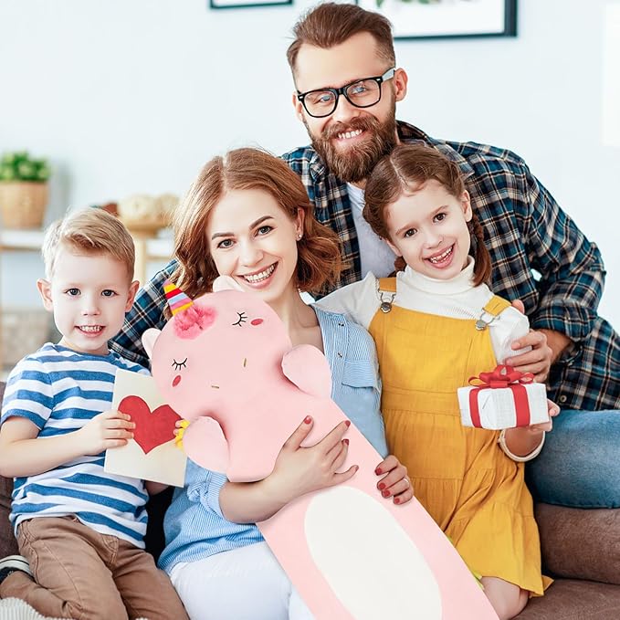 36” Long Unicorn Plush Body Pillow, Kawaii Cute Pink Unicorn Stuffed Animals, Hugging Squishy Pillow Soft Plushies Toys, Gifts for Girls Boys Kids Birthday Easter