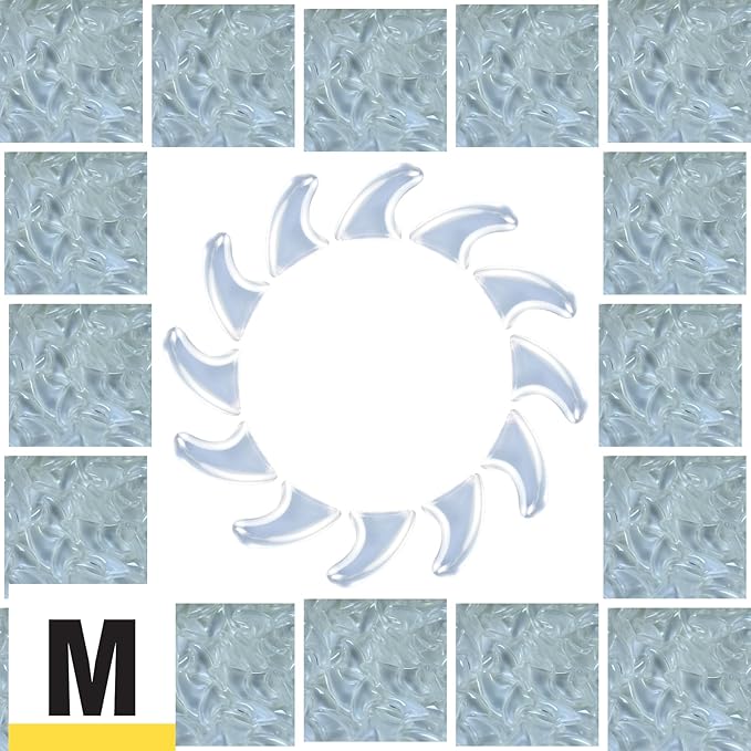 100 pcs Cat Nail Caps | Cat Claw Covers | with Adhesives and Applicators (Clear, M)