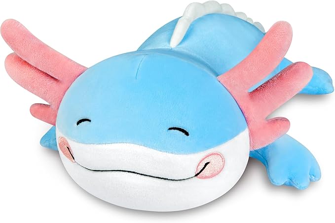 Axolotl Plush, Soft Plush Pillow Blue Axolotl Stuffed Animal, Cute Plushies Toy Gifts for Kids & Adults