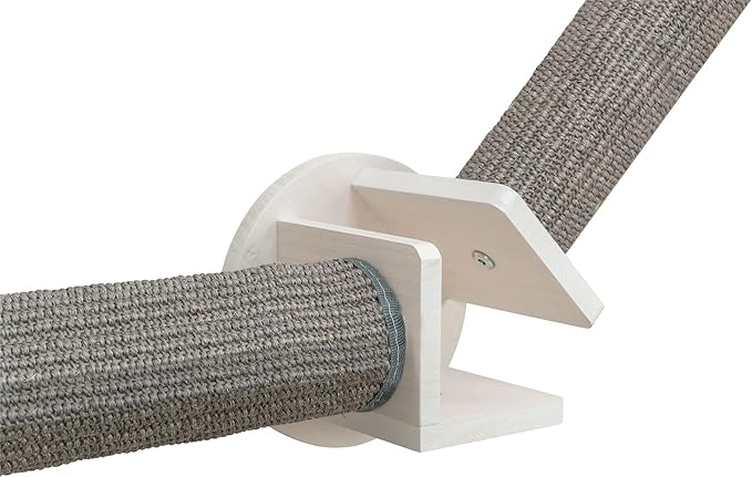 TRIXIE Wall Set 4, Indoor Wall Mounted Cat Scratching Posts for Elevated Fun, Lounger, Scratcher, Perch, Gray