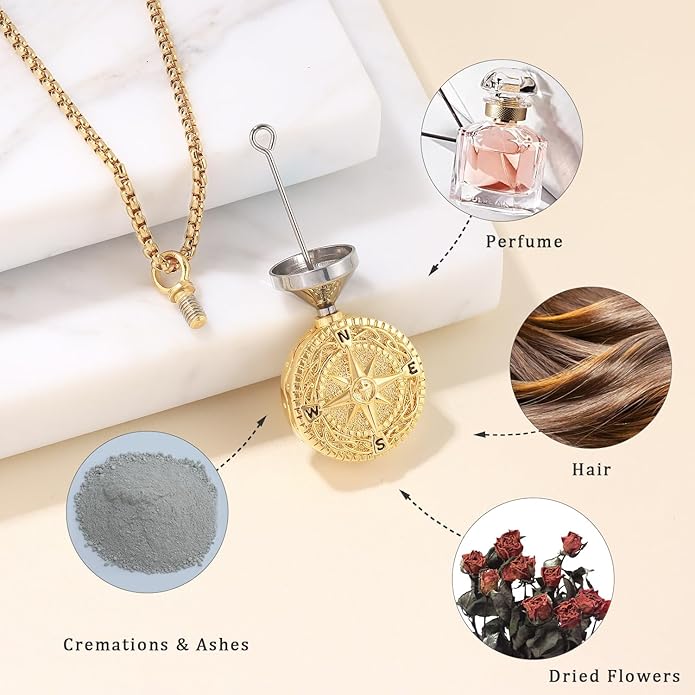 Aniu Cremation Jewelry for Ashes S925 Sterling Silver Urn Necklace Memorial Necklace for Human Ashes of Loved Ones Keepsake Pendant for Men Women