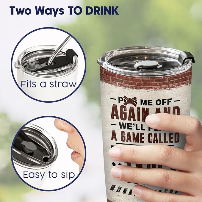 34HD Funny Black Cat Tumbler with Lid, 20 oz Stainless Steel Vacuum Insulated Pet Coffee Mug, Horror Cup, Cat Lover Gifts for Women Men Birthday Halloween Christmas