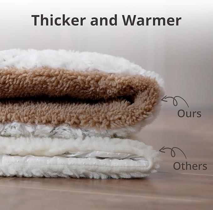 Self Warming Cat Bed, 24" x 18" Self Heating Pet Pad, Double Sided Heated Dog Mat Thermal Blanket for Large Kittens Small Puppy