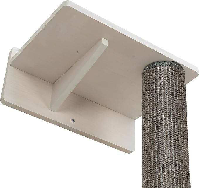 TRIXIE Wall Set 1, Indoor Wall Mounted Cat Scratching Post for Elevated Fun, Climb to Perch, Jumping Platform, Gray