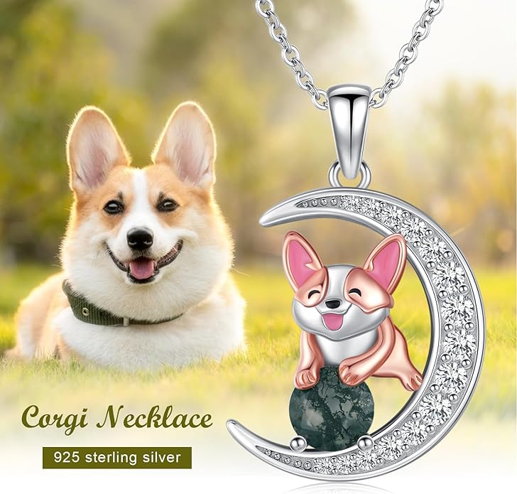 Animal Necklace 925 Sterling Silver Cat/Dog/Fox/Axolotl/Highland Cow Pendant Necklace Cute Animal Jewelry Graduation Gifts for Women