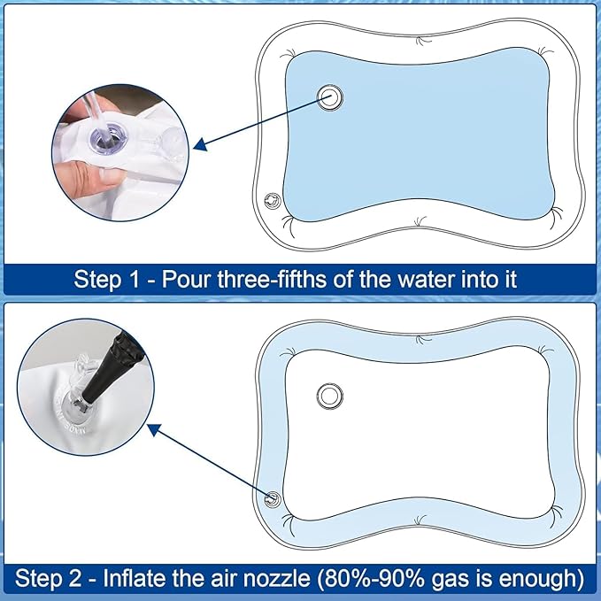 2024 New Thickened Water Sensor Play Mat for Cats,Water Sensor Play Mat， Thickened Water Sensor Play Mat,Pet Play Water Sensor Mat for Kids, Cat Water Play Mat Feel Cool Comfort .【Dolphin Design】